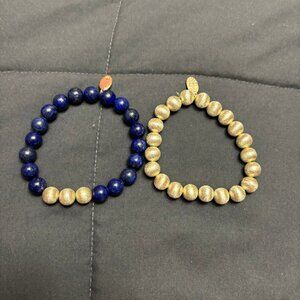 Connie Craig Carroll Jewelry Gracie Lapis & Bead Stretch Bracelet Set